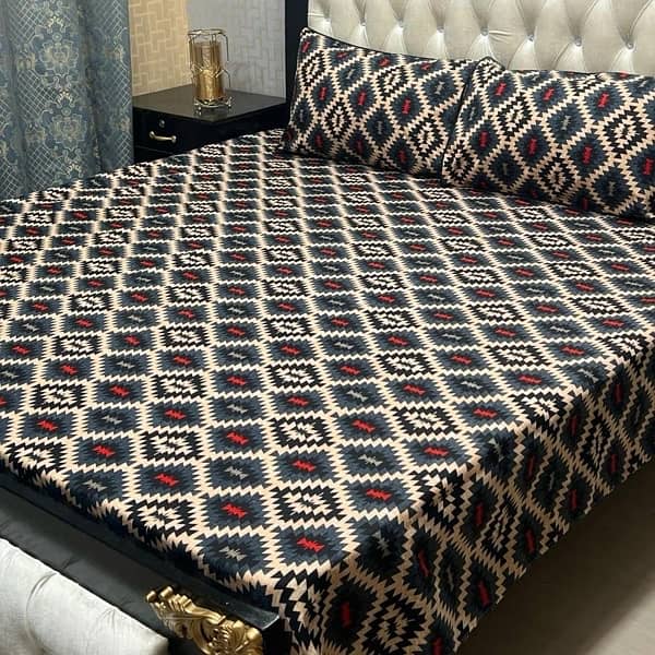 3pcs crystal cotton printed sheets ( Delivery all Pakistan available ) 2