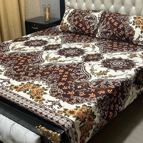 3pcs crystal cotton printed sheets ( Delivery all Pakistan available ) 3