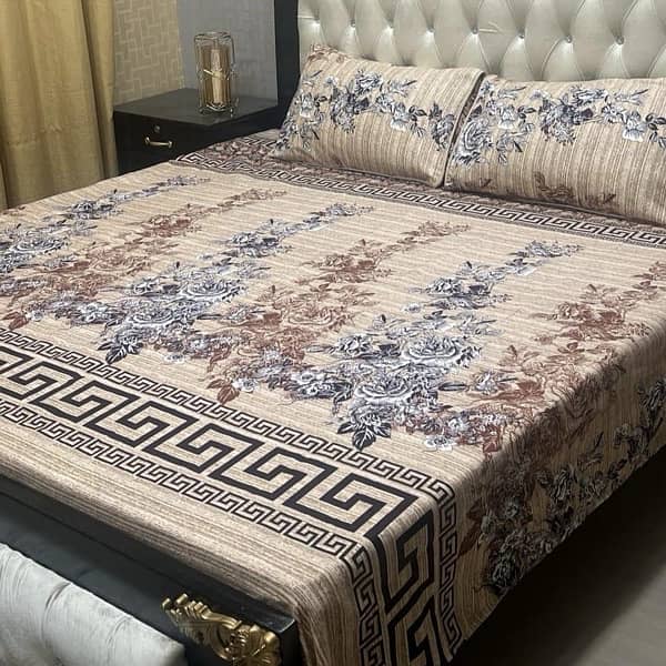 3pcs crystal cotton printed sheets ( Delivery all Pakistan available ) 4