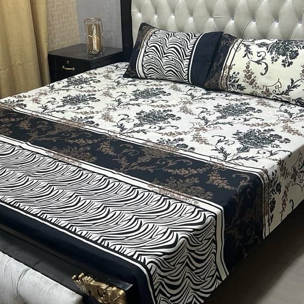 3pcs crystal cotton printed sheets ( Delivery all Pakistan available ) 6