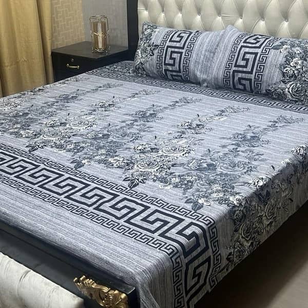 3pcs crystal cotton printed sheets ( Delivery all Pakistan available ) 9