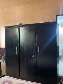 3 door dark Brown wardrobe