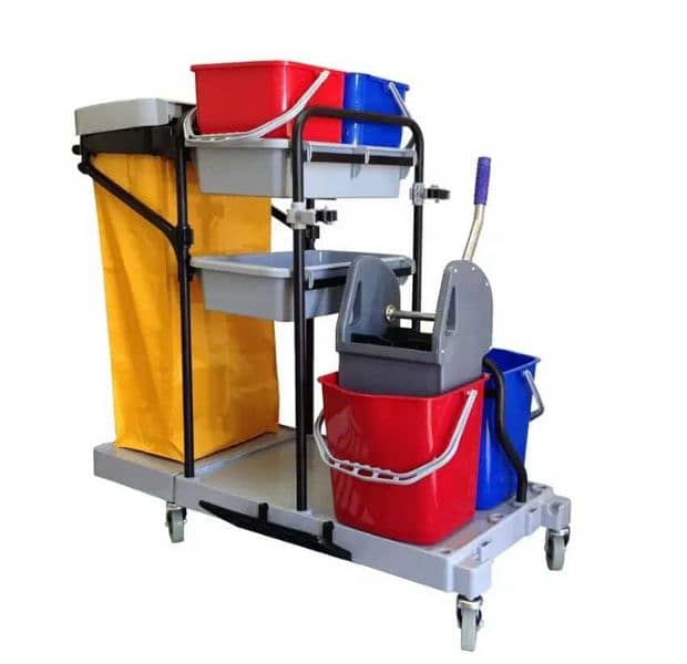 Mop trolley|Mop Bucket|Dustbin|Janitorial Trolley| 16