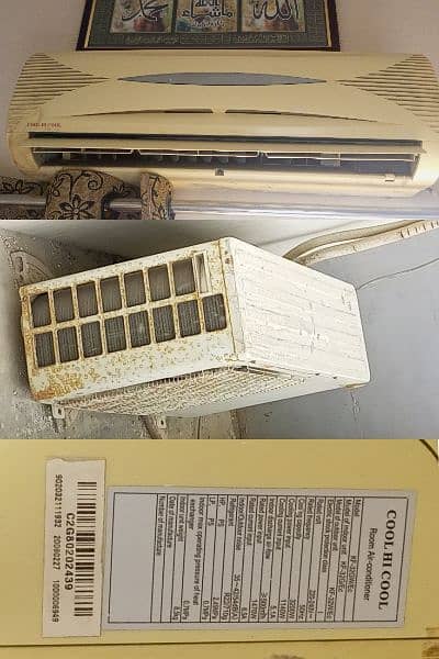 SPLIT AC 1 TON COMPLETE SET  BRAND COOL HI COOL MODEL KF 32GW/Ec ON hy 0