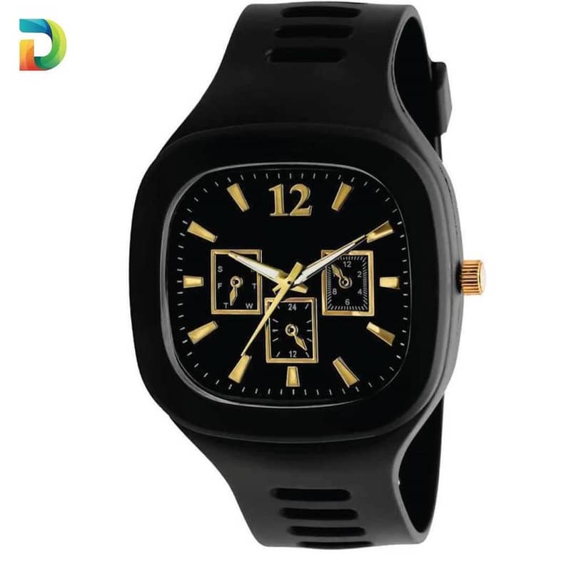 Analogue fashionable men's watche Black Edition 1