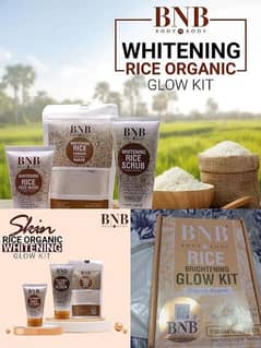 BNB whitening rice kit ,pack of 3، only delivery, wathsapp me