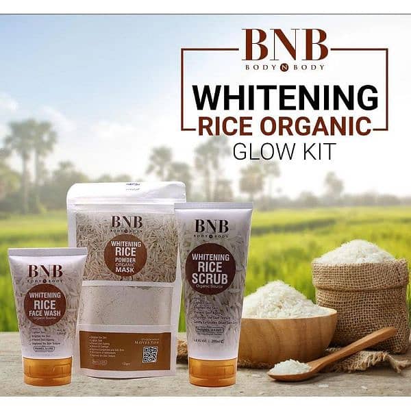 BNB whitening rice kit ,pack of 3،, wathsapp 03135921724 plz 2