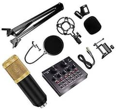 BM 800 Condenser Microphone With V8 Sound Card 0