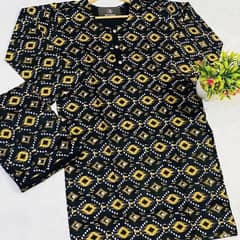 2 pics women stitched Lawn Printed suit