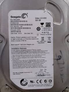 320 GB hard disk 0