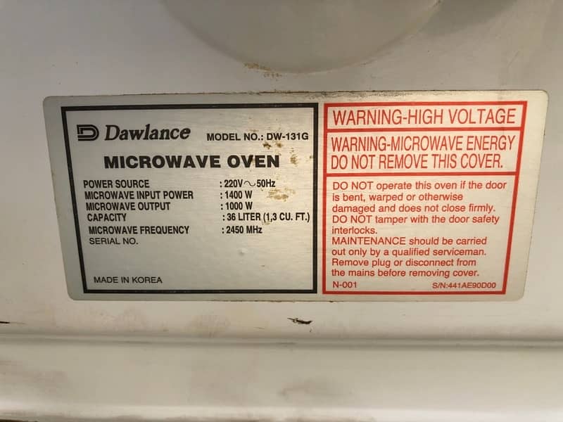 Dawlance Microwave Full size 4