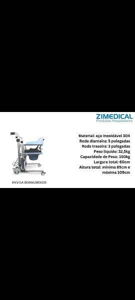 TRANSFER WHEEL CHAIR FOR  IMMOBILIZED/PARALYZED PATIENTS 1