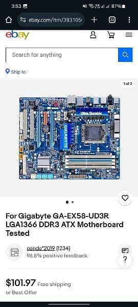 Gaming pc Gigabyte Ultra durable GA X58A UD3R 2