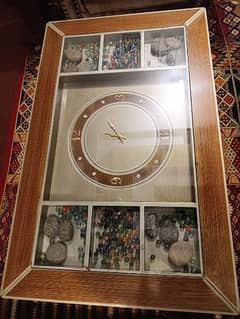 Wooden Table with clock