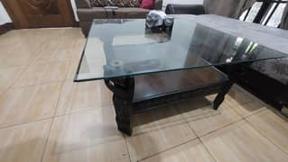 Center Glass Table and Side Tables Used for Sale 0