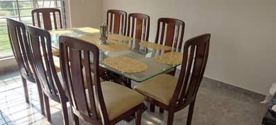 8 seater dinning table leather poshish