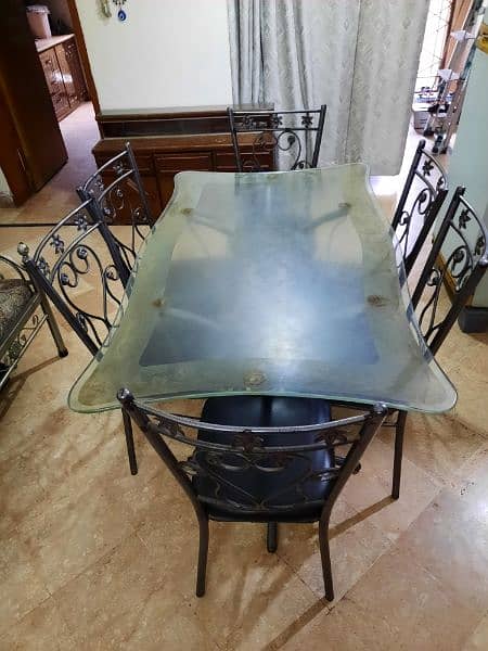 dining table / iron rod 6 seater dining table / iron dining table 4