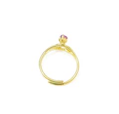 Modern Design Gold plated artificial Stones Adjustable Ring