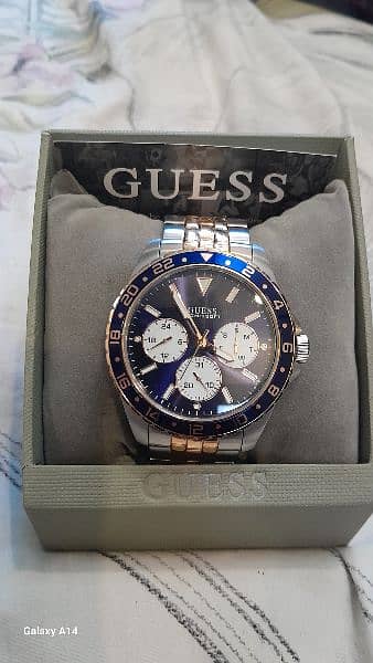 Guess 2 tone mens wrist watch, #style statement#chronograph,almost new 0