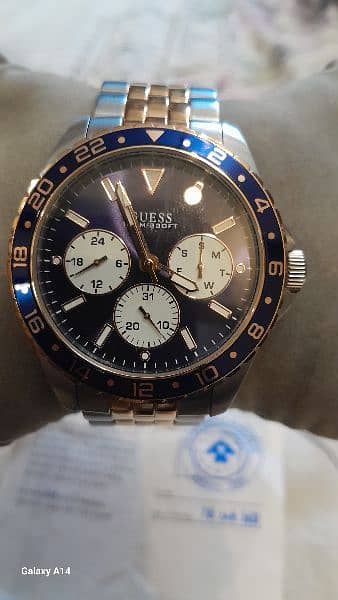 Guess 2 tone mens wrist watch, #style statement#chronograph,almost new 3