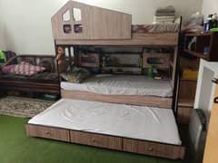 3 BEDS KIDS BUNK BED Without Matress