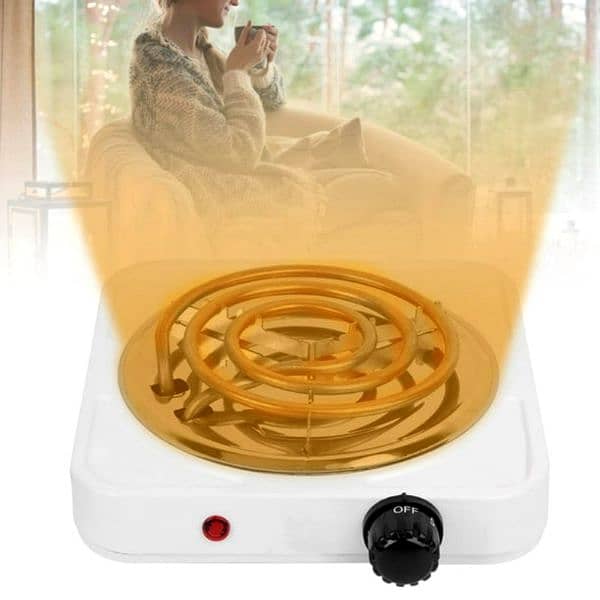 Quick-Heat Electric Stove for cooking - heat up Ready in 2 Minutes. 3