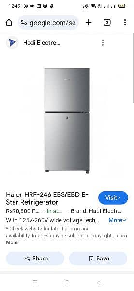 Haier Hrf 246 EBS( SILVER COLOR and 9 cubic ft) 1