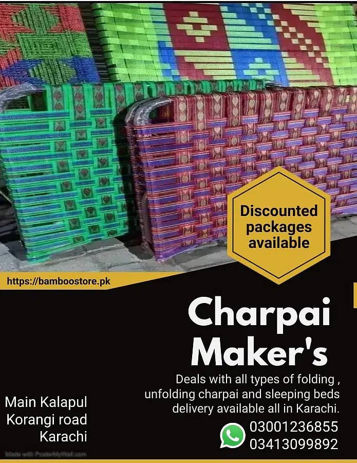 folding charpai/unfolding charpai/sleeping bed/iron charpai in karach 7