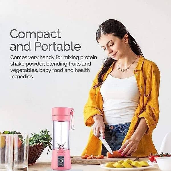 "Rechargeable Portable Mini Juicer Blender | 380ml Outdoor Juicing Cup 7