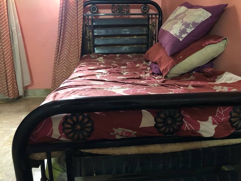 IRON Bed with matress 3