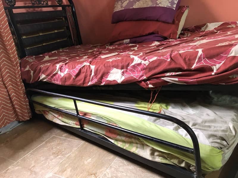 IRON Bed with matress 4