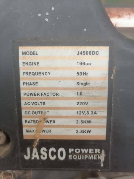 (JASCO GENERATOR 2.5 / 3.0 KVA) 5