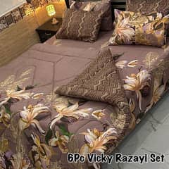 Vicky Bed sheet Razai set 6pcs