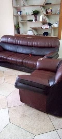 used sofa set leather 0