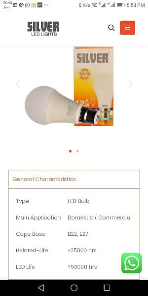 silver led bulb 0