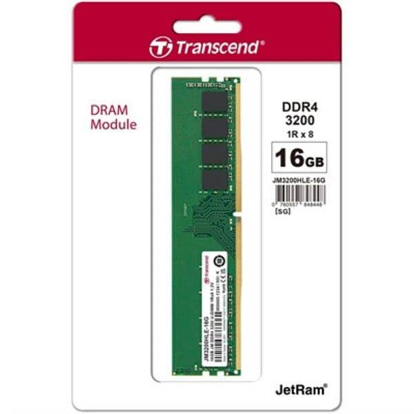 Transcend 16GB DDR4 Single Stick Ram 3200MHz 2