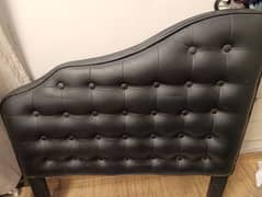 Single bed quilted detachable back and sides black