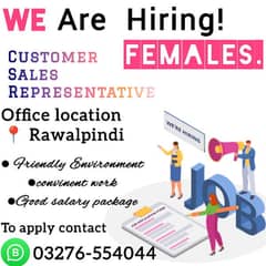 Females Required as E-COMMERCE (CSR)