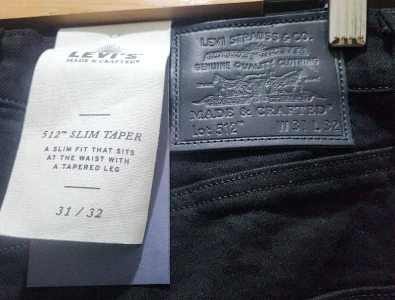 Levi's 512 LMC slim taper fit selvedge jeqns 5