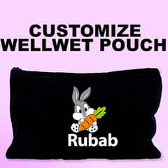 Customize Ladies welwet makeup pouch