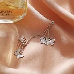 Butterfly Hanging Ear Cuffs 0