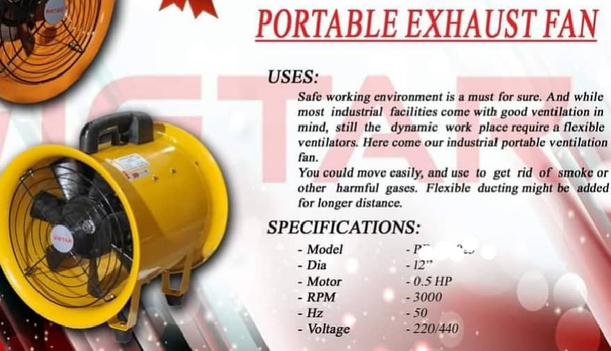 Portable exhaust fan 2