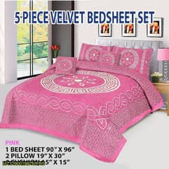 Velvet Double Bedspread Set 
5 Pcs