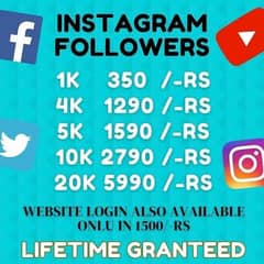 TikTok. instagram. facebook. twetter. followers for sale