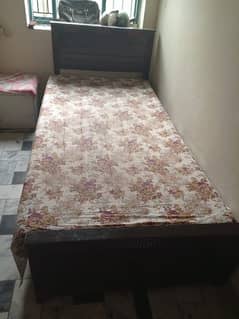 single bed with mattress