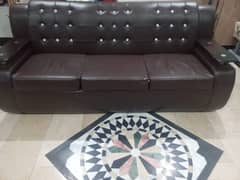 5-seater leather sofa