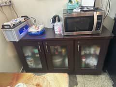 WOODEN SIDEBOARD WITH GLASS DOORS 0