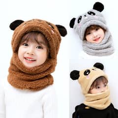 Winter Velvet Cap Baby Set Random Color