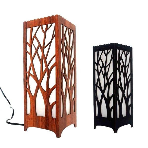 3D Wooden LED table lamp 1