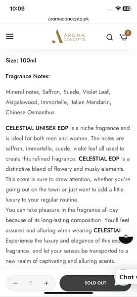 celestial series perfume 0